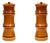 Pair of Vintage Hand Carved Bamboo Form Mid Century Table Lamps For Sale