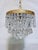 Vintage Crystal Teardrop Chandelier With Embossed Cherub Brass Crown For Sale In New York - Image 6 of 11