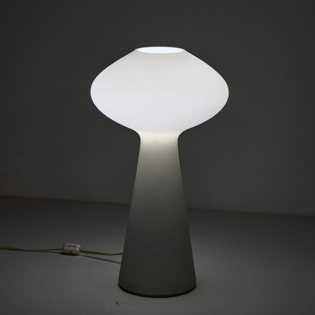 Mid 20th Century Lisa Johansson-Pape Mid Century Finnish Hand Blown Glass Lamps - Pair For Sale - Image 9 of 10