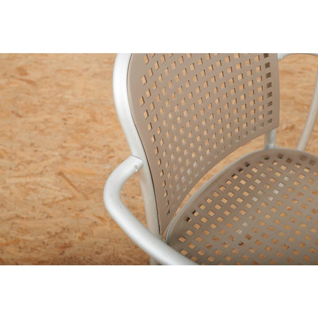 Plastic Silver Chair with Frame in Matte Aluminum by Vico Magistretti for De Padova, 1989 For Sale - Image 7 of 13