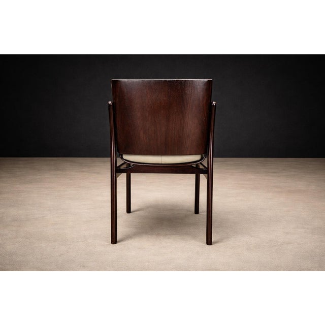 Brazilian Modern Set of Five Rosewood & Leather Dining Chairs, Jorge Zalszupin, Brazil, 1960s For Sale - Image 12 of 14