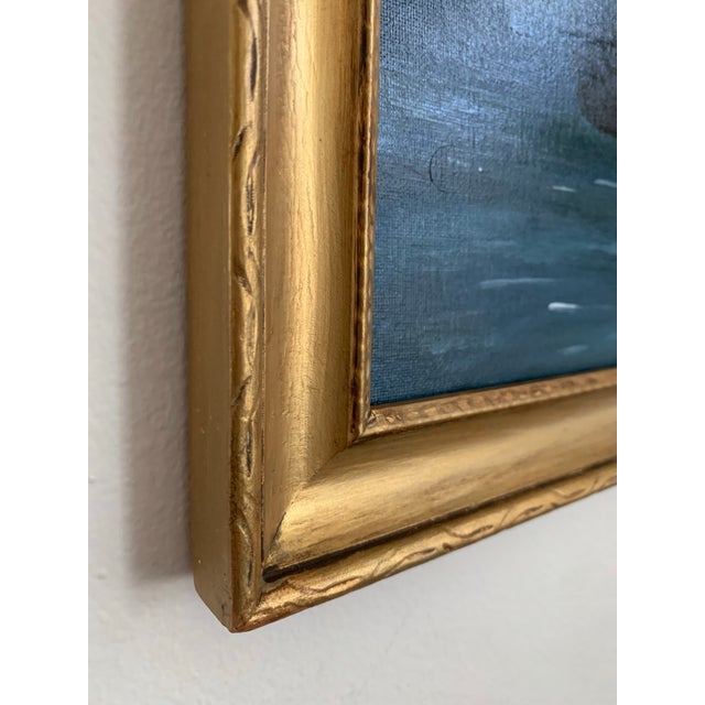 2020s Contemporary Impressionist Style Seascape Painting on Canvas, Framed For Sale - Image 5 of 7