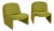 Alky Lounge Chairs in Green Fabric by Giancarlo Piretti, 1980s, Set of 2 For Sale