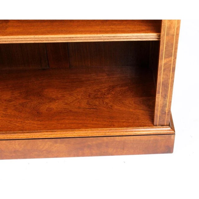 Vintage Sheraton Revival Bookcase in Burr Walnut For Sale - Image 6 of 13