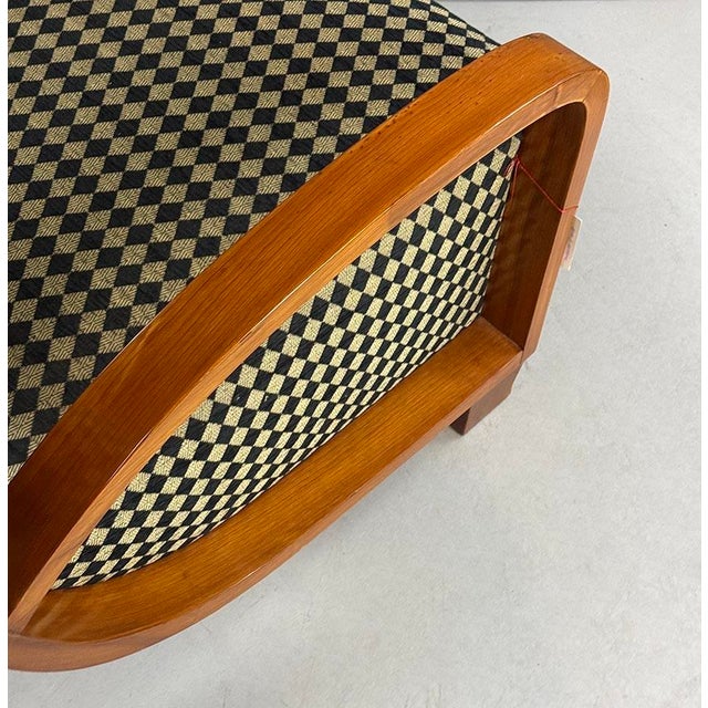 Wood Art Deco Coffee Table and Armchairs, 1930s, Set of 3 For Sale - Image 7 of 15