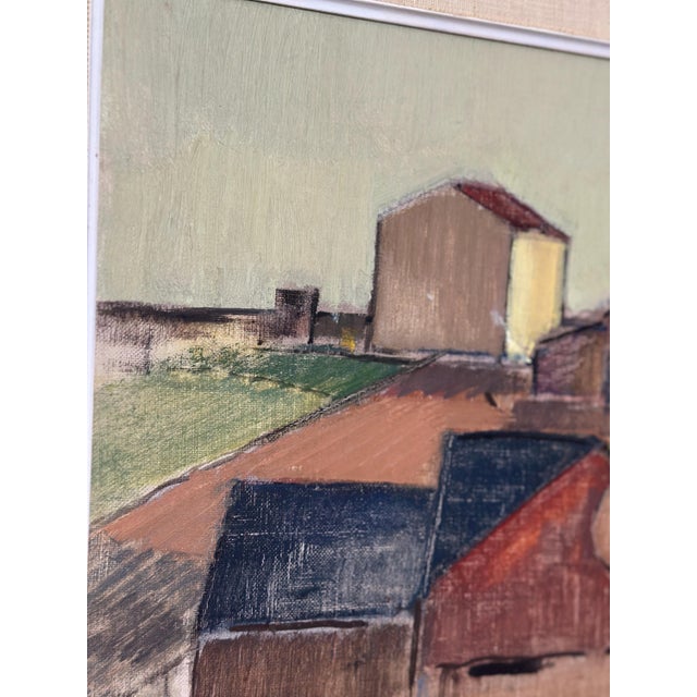 1950s Gustav‑Adolf Johansson, Rural Landscape with Barns, 1950, Oil on Canvas, Framed For Sale - Image 5 of 15
