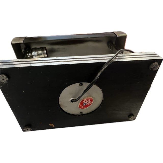 1930s 1930s Markel Art Deco Desk Lamp, Black Enamel & Chrome, Machine Age For Sale - Image 5 of 8