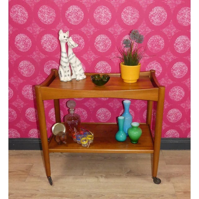 Mid-Century Modern Teak Bar Trolley, 1960s For Sale - Image 3 of 9