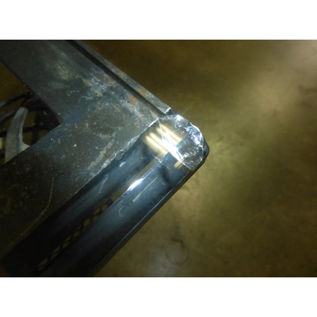 Large Vintage Designer Custom Hand Made Iron Console Table Spanish Style For Sale - Image 12 of 13