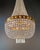 Vintage Large Crystal Tent and Basket Crystal Chandelier Gold Ornaments For Sale - Image 4 of 9