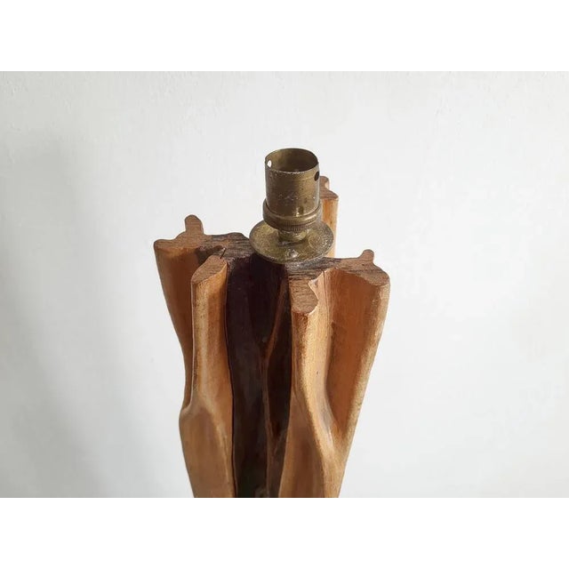 Mid-Century French Floor Lamp in Driftwood & Mahogany, 1950s For Sale - Image 11 of 13