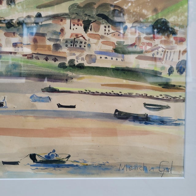 Menchu Gal, Txingudi Bay and Mount San Marcial, 20th Century, Watercolor on Paper For Sale - Image 13 of 18