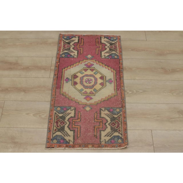 1970s Turkish Geometric Wool Oushak Rug For Sale - Image 10 of 10