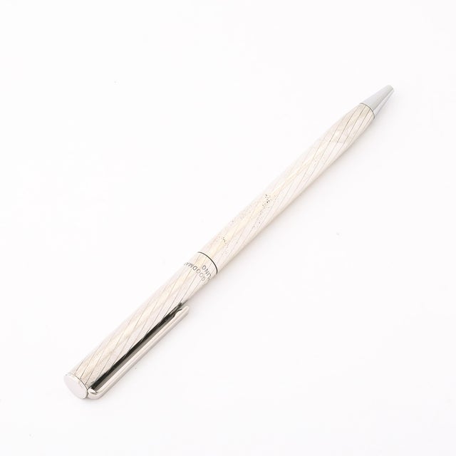 Late 20th Century Modernist Twist Opening Sterling Silver Ballpoint Pen Signed Bergdorf Goodman For Sale - Image 5 of 9