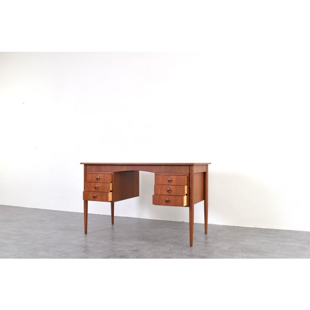 Mid-Century Modern Danish Teak Desk, 1960s For Sale - Image 11 of 18