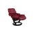 Reno Leather Recliner in Red with Footstool and Manual Function by Stressless, Set of 2 For Sale - Image 5 of 17