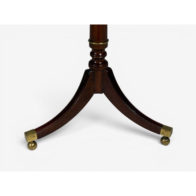 Baker Furniture, Tilt-Top End Table, Mahogany, Rosewood, Brass, Usa, 1970s For Sale - Image 9 of 12