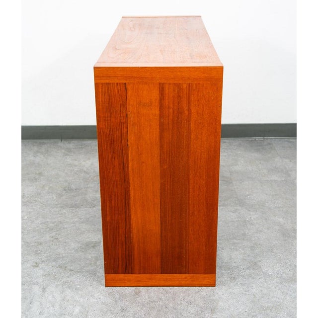 Mid-Century Modern Mid Century Danish Modern Bookshelf Cabinet Teak Shelves Glass Shelves 30" MCM For Sale - Image 3 of 12