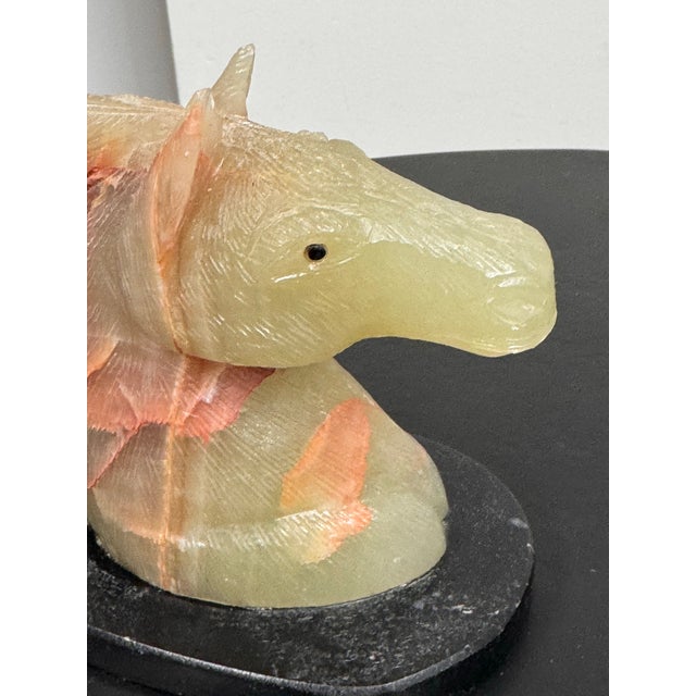 Amsterdam Sauer Carved Translucent Stone Horse Head Sculpture For Sale - Image 9 of 12