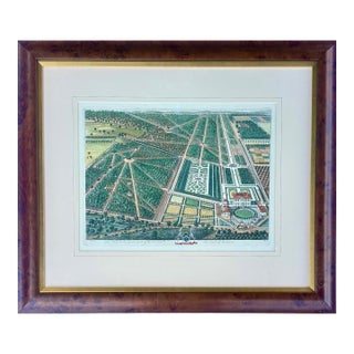 New Park Surrey / Richmond, Seat of the Earl of Rochester by Johannes Kip, Original Print, Circa 1712 (Custom Framed) For Sale