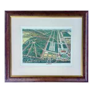 New Park Surrey / Richmond, Seat of the Earl of Rochester by Johannes Kip, Original Print, Circa 1712 (Custom Framed)