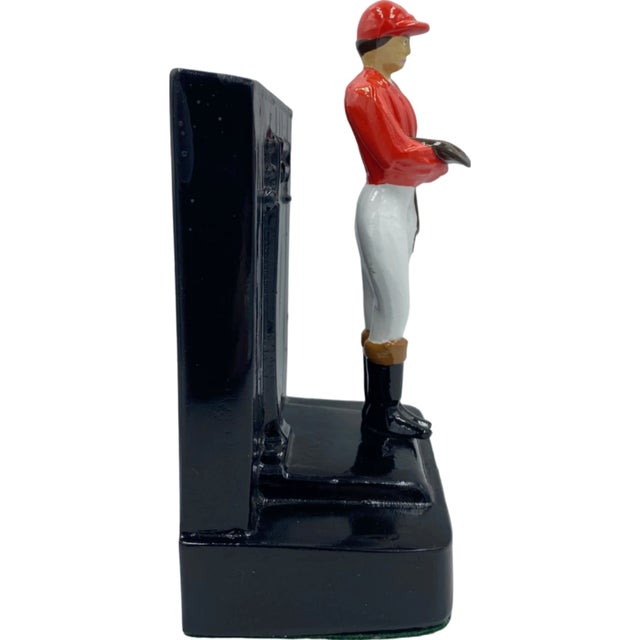 American Vintage The 21 Club Nyc Restaurant Bookend Equestrian Horse Jockey New York City For Sale - Image 3 of 12