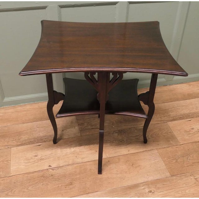 Arts and Crafts Rectangular Mahogany Occasional Table, 1880 For Sale - Image 3 of 7
