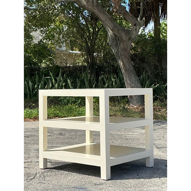 Vintage Regency Lacquered Stacked Side Table For Sale - Image 10 of 12