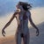 Reverie by Dave Seeley | Oil on Canvas on Panel Woman floating in a sky with clouds at sunset. For Sale - Image 4 of 5