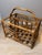 Sienna Vintage MCM Burnt Bamboo Magazine Rack Twin Compartment Boho Tiki Accent Stand For Sale - Image 8 of 10