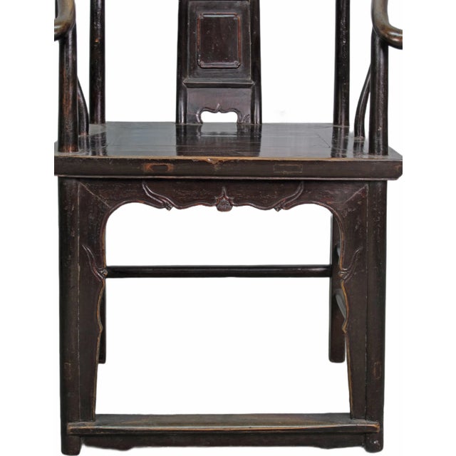 A Pair Antique Chinese Round Back Arm Chairs For Sale - Image 11 of 13