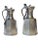 Two rare exceptional shaped collectible JPJ Geneve Fine Pewter Lidded Pitchers with Ram Heads. Taller one is 6.25 x 6.25 x...