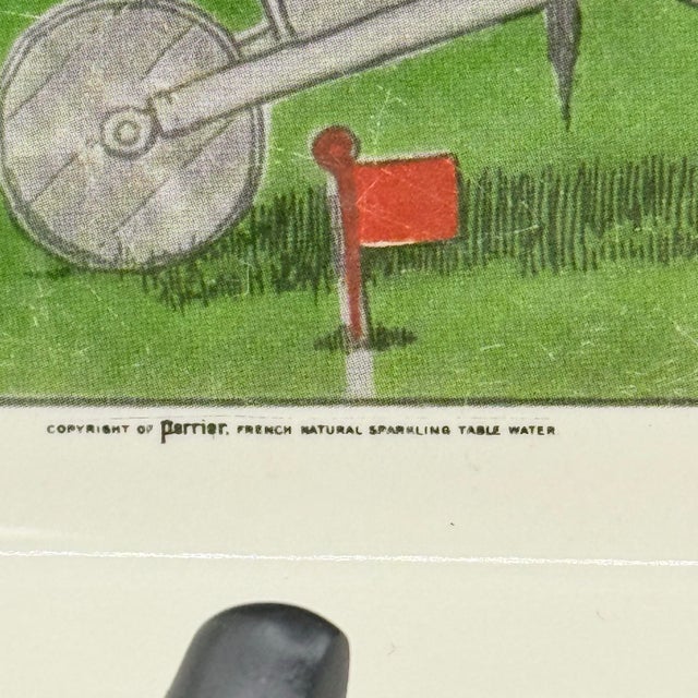 1962 Delano Studios Hand-Colored Charles Crombie Perrier Golf Tray For Sale In Richmond - Image 6 of 9