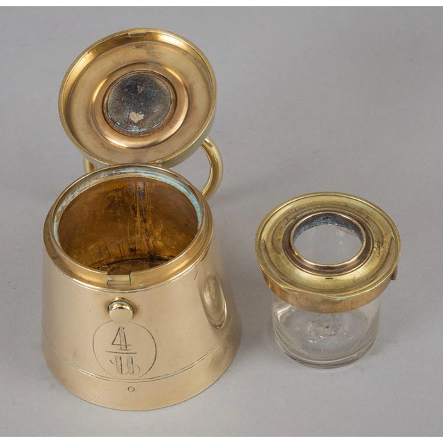 Antique Brass "4 Lb" Weight Inkwell For Sale In Boston - Image 6 of 10