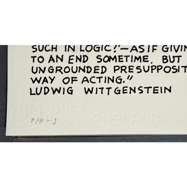 Mel Bochner, Conceptual Art Hand Signed Mel Bochner Lithograph Print Abstract Geometric Ed 30, 1991 For Sale - Image 4 of 8