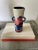 Hand-Painted Modernist Rounded Handle Urn Vase For Sale In Chicago - Image 6 of 8
