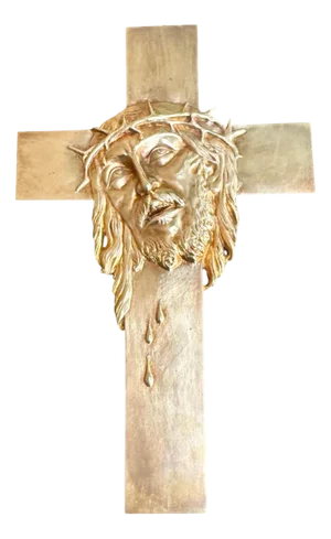Large Bronze Crucifix, 19th Century