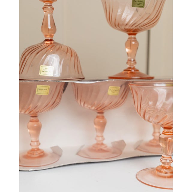 Luminarc Rosaline Glasses, 1970s, Set of 6 For Sale - Image 4 of 12