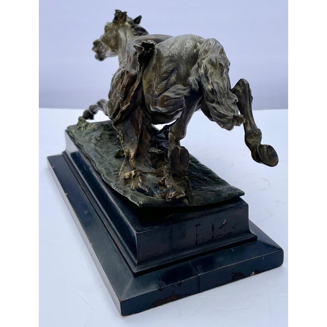 1900s “The Cheyenne” Austrian Cold Painted Bronze Sculpture by Carl Kaub For Sale In Monterey, CA - Image 6 of 12