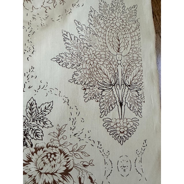 Rose Cumming Brown Gwendolyn Fabric 3 5/8 Yards Cotton Chintz For Sale - Image 10 of 10