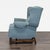 Vintage Comfortable Blue Recliner Lounge Chair With Wooden Legs For Sale - Image 4 of 10