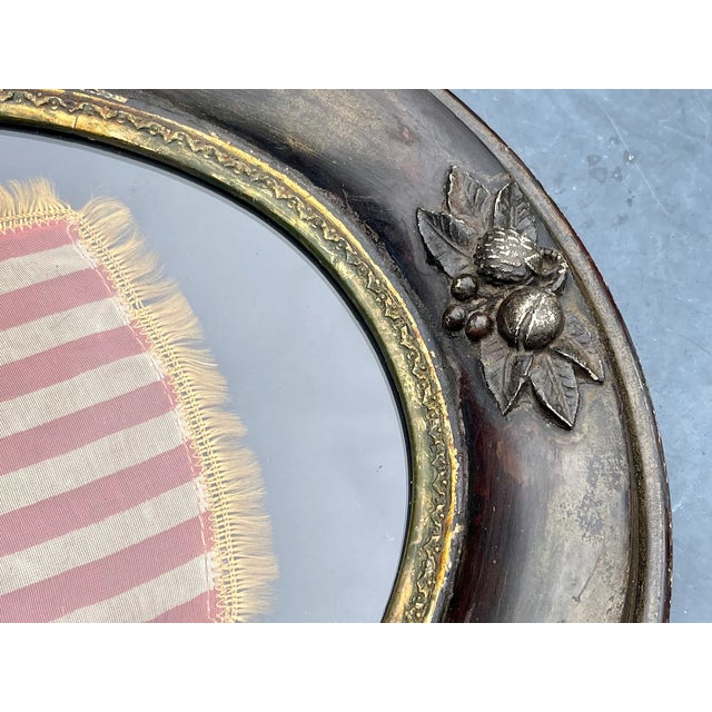 1940s American Flag in 19th Century Frame 48 Star With Gold Fringe Border For Sale - Image 4 of 7