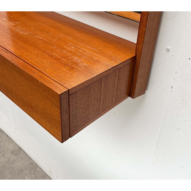 Mid-Century Modern Teak Wall Mirror with Drawer, 1960s For Sale - Image 13 of 18