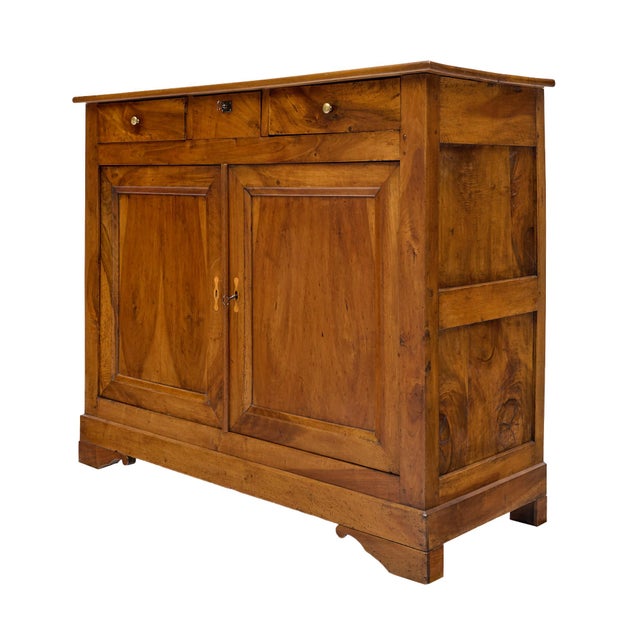French Restauration Period Blond Walnut Buffet, Circa 1845 For Sale In Austin - Image 6 of 9