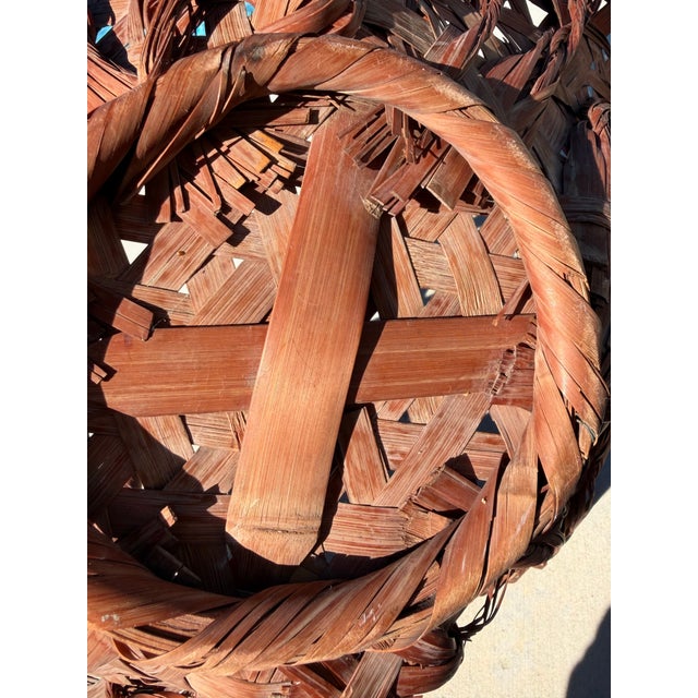Antique 1920's Japanese Bamboo Ikebana Hanakago Flower Basket For Sale In San Diego - Image 6 of 13
