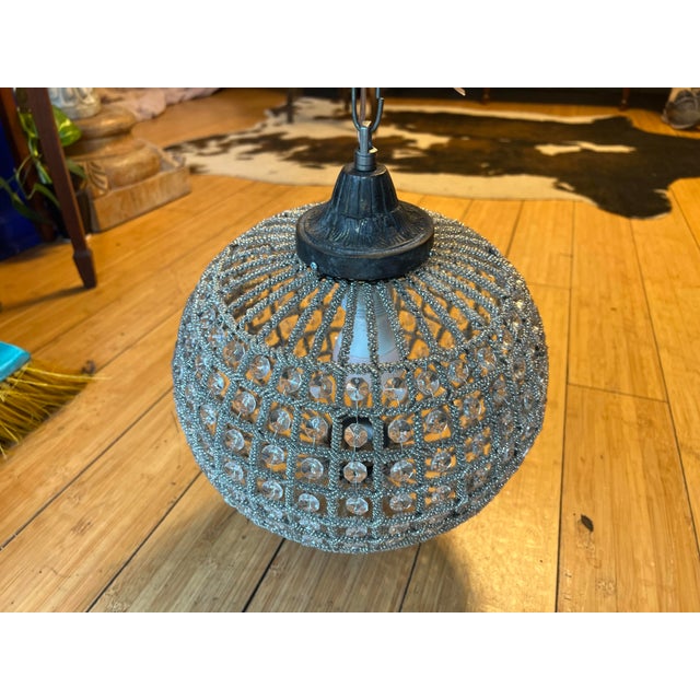 1970s Petite Sphere Hollywood Regency Pendant For Sale In Atlanta - Image 6 of 7