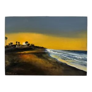 Carpinteria Sunrise, Miniature 7x5 Inch Oil Painting by Jessica Fairley