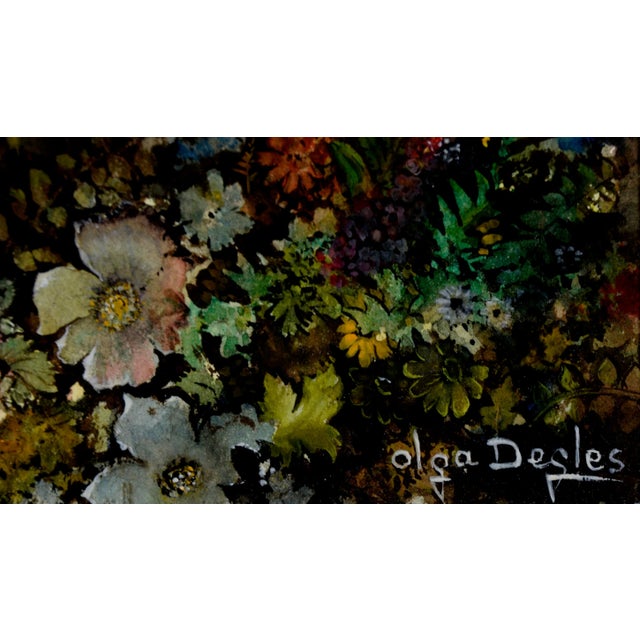 "Yellow Daises" - Watercolor on Illustration Board by Olga Degles For Sale - Image 4 of 9