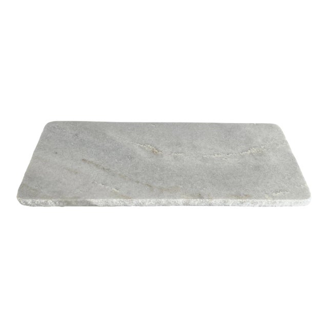 White Marble Slab Serving Tray For Sale