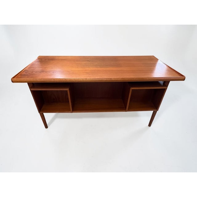 Peter Løvig Nielsen Vintage Danish Teak Executive Desk by Peter Løvig Nielsen, 1973 For Sale - Image 4 of 18